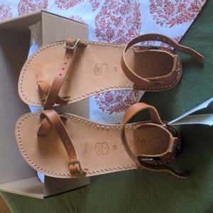 Crupon barefoot leather sandals Euro size 38